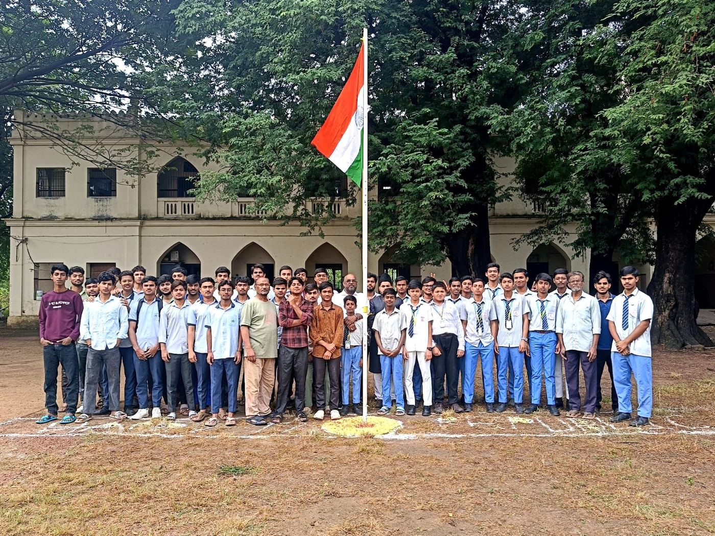 Flag hoisting at the Husainy Home for Children