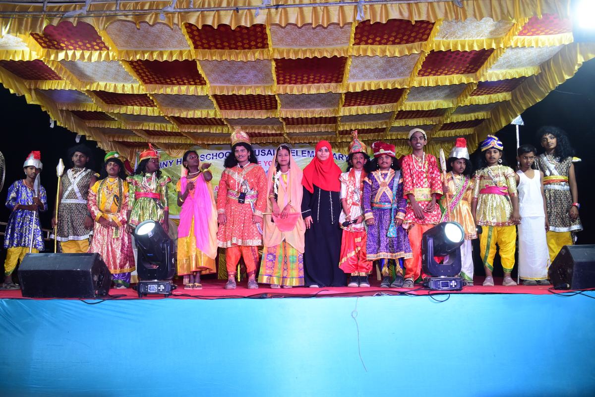 Students perform a drama on Annual Day